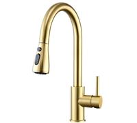 Robinet de Cuisine Extractible Doré - CECIPA MAX - Inox - 3 Modes Jet - Rotation 360°