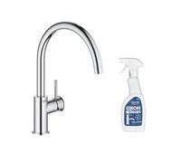 Robinet de cuisine GROHE Start Classic Quickfix chromé + nettoyant GrohClean