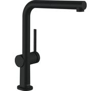 Robinet de cuisine Hansgrohe Talis M54, monocommande, angle de rotation de 270°, adapté aux systèmes à faible pression et aux chauffe-eau ouverts, douchette extractible, 1 jet, finition noir mat