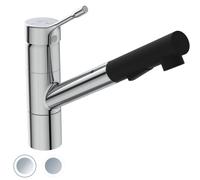 Robinet de cuisine IDEAL STANDARD Ceralook douchette extractible chrome et noir mat + Microfibre