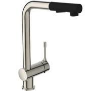 Robinet de cuisine IDEAL STANDARD Ceralook douchette extractible gris 2 jets + Microfibre
