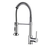 Robinet de Cuisine K2O Dock 27x5x41cm Mitigeur Monocommande avec Ressort, Bec 360° et Extractible, 2 Modes d'Eau et Aérateur