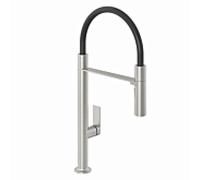 Kludi Qord mitigeur de cuisine sur pied noir-nickel 56859N575