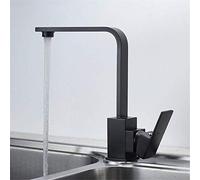 Robinet de Cuisine mélangeur d'eau Froide Chaude Peinture en cuivre Noir Robinet d'évier de Cuisine Rotatif poignée Unique, 09A