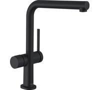 robinet de cuisine monocommande Hansgrohe Talis M54, angle de rotation de 270°, vanne de fermeture intégrée, 1 jet, finition noir mat