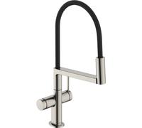 Robinet de cuisine monocommande Hansgrohe Talis Select M54 PowderSpray, modèle semi-professionnel, 3 jets, finition en acier inoxydable