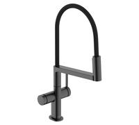 robinet de cuisine monocommande Hansgrohe Talis Select M54 PowderSpray, semi-professionnel, 3 jets, finition noir brossé