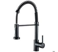 Robinet de Cuisine Noir Cobbe Rotation à 360° Ressort Pulvérisateur Extractible à 2 Modes