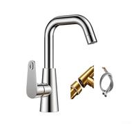Robinet de cuisine noir élégant, mélangeur extractible double fonction pour eau chaude et froide pour nettoyer les grandes poêles (argent2)
