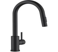 Robinet de cuisine noir mat,robinet de cuisine haute pression avec douchette extractible 2 types de jets d'eau,pivotant à 360°