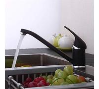 Robinet de Cuisine Peint en Noir, mélangeur d'eau Chaude Froide en cuivre, Robinet d'évier de Cuisine, Peinture de Cuisson, poignée Unique rotative