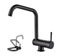Robinet de cuisine pliable Ibergrif, robinet pivotant à 360° pour évier, robinet encastré en acier inoxydable 304, robinet d'eau chaude et froide - M22106B