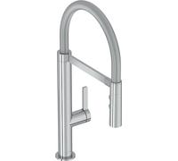 Robinet de cuisine professionnel Jacob Delafon Bec orientable à 360 degrés Douche amovible avec 3 fonctions Bras magnétique Économie d'eau et d'énergie SPIRALE E23310-CP