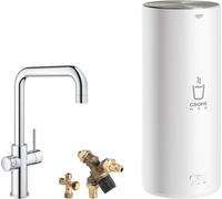 Robinet de cuisine Red de Grohe avec bec en U et combiné chromé