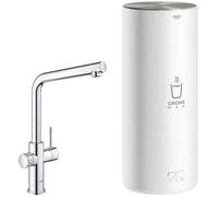 Robinet de cuisine Red Grohe avec bec en L et combiné chromé