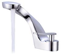 Robinet de cuisine - Robinet sur colonne avec mélangeur à levier unique - Installation sur un seul trou - Corps en acier inoxydable - Robinet en laiton - Design moderne