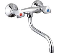 Robinet de cuisine SCHÜTTE CESTI, robinet pivotant cuisine pour montage mural, robinet d'évier en chrome
