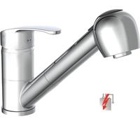 Robinet de cuisine SCHÜTTE DIZIANI avec douchette de vaisselle, robinet basse pression cuisine, robinet pivotant cuisine, mitigeur cuisine
