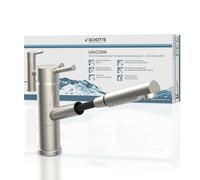 Robinet de cuisine SCHÜTTE UNICORN avec douchette, Robinet cuisine extractible, Mitigeur cuisine, aspect inox