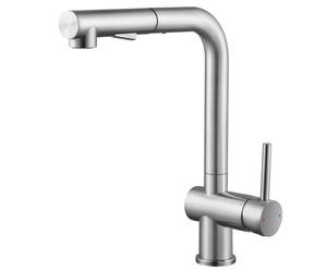 Robinet de Cuisine - SOFETIY MAX - Inox Brossé - Douchette Extractible 40CM - Rotatif 360° - 2 Fonctions Jet