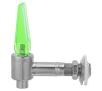 Robinet de Distributeur de Remplacement en Acier Inoxydable Vert 15 MM | Clip à Poser, Bec Courbé Allongé, Surface Brossée Anti-traces, Usage pour Seau ou Refroidisseur