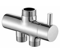 Robinet de douche à trois voies, en laiton, à fixer au mur, raccordement G1/2, finition chrome
