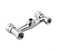Robinet de douche en laiton à double poignée avec robinet à bec chromé pour mélanger l'eau chaude et froide, conçu avec un clapet anti-retour pour une protection contre le refoulement
