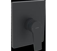 Robinet de douche HANSA HANSATWIST, kit de montage final, encastré, rosace carrée, 8985908333, Couleur: Noir Mat