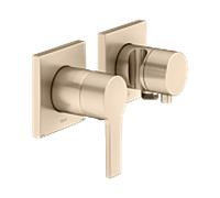 Keuco Edition 11 mitigeur de douche 51151031222 bronze brossé, 2 Verbraucher , avec coude de raccordement mural et support de douche