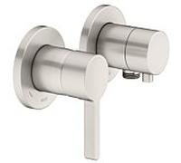 Keuco Edition 400 mitigeur de douche 51551051121 nickel brossé, raccord encastré, pour 2 Verbraucher , avec coude mural