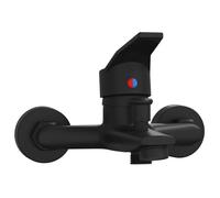 Robinet de douche moderne - vidaXL - Noir - Laiton résistant à la chaleur - 17,5x13,5x10,5 cm - G 1/2 pouces