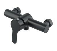 Robinet de douche noir, mitigeur d'eau chaude et froide en acier inoxydable 304 avec filetage G1/2", triple robinet de baignoire mural
