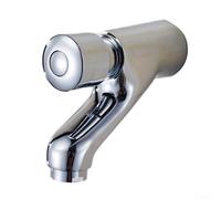 Robinet de douche réglable en laiton massif chromé à fixation murale avec bouton poussoir