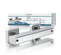 Robinet de douche SCHÜTTE SIGNO avec thermostat, thermostat, mitigeur de douche, thermostat de douche en chrome