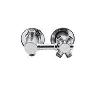 Robinet de douche thermostatique en laiton - Vanne d'inversion à 4 voies - Contrôle du filetage G1/2 - Régulateur de température - Thermostat automatique pour salle de bain - Cartouche en laiton de