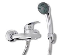 Robinet de Douche - vidaXL - Chrome - Pomme de Douche à Main - Tuyau 1,4 m