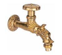 Robinet de fontaine en laiton poli tête de gargouille résistant au gel pour jardin et extérieur