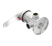 Robinet de Inverseur 3 Voies en Alliage Argenté pour Bain | Déviateur Eau Froide et Chaude, Réglage du Débit, Style Simple et Élégant, Usage Salle de Bain