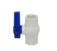 Robinet de jardin à boule femelle en plastique ABS PVC | Vanne de contrôle du débit d'eau à prise sans fuite(G1I2)