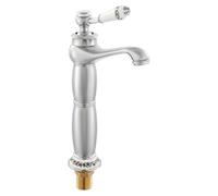 Robinet de lavabo, à levier unique, design moderne de montage apparent, couleur argent