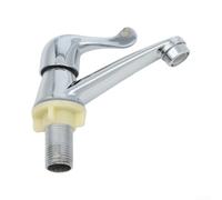 Robinet de lavabo à levier unique finition chromée en alliage de zinc pour lavabo de salle de bain monté sur pont 10 x 12 cm
