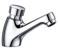 Robinet de lavabo avec minuterie, chromé, arrêt automatique