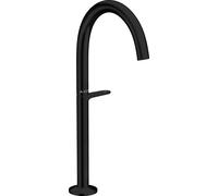 Robinet de lavabo AXOR One Select 260 pour vasques à poser, avec système de vidange à ouverture par simple pression, finition noir mat