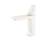 Robinet de lavabo chaud et froid en cuivre blanc laiteux