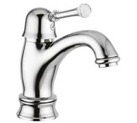 Robinet de lavabo de luxe Casa Padrino avec verre en cristal Swarovski, argenté, 16,5 cm - Robinet de lavabo à une seule commande