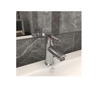 Robinet de Lavabo de Salle de Bain Robinet d'Evier Mitigeur de Salle de Bain Mitigeur de Salle d'Eau Maison Intérieur Argenté 130x176 mm 149069