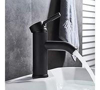 Robinet de lavabo en Acier Inoxydable, Robinet de Peinture, Robinet de lavabo de Salle de Bains, Robinet mitigeur Chaud-Froid Noirci, Trou Unique