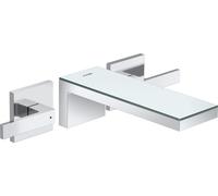 Robinet de lavabo encastré AXOR MyEdition, 3 trous, pour montage mural, avec bec de 221 mm, finition chrome/verre miroir