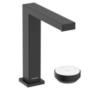 Robinet de lavabo Hansgrohe Tecturis E, 2 trous, finition noir mat, avec technologie CoolStart EcoSmart+ et bonde intégrée