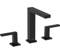 Robinet de lavabo Hansgrohe Tecturis E, 3 trous, finition noir mat, avec système économique EcoSmart+ et mécanisme de vidange à ouverture par simple pression